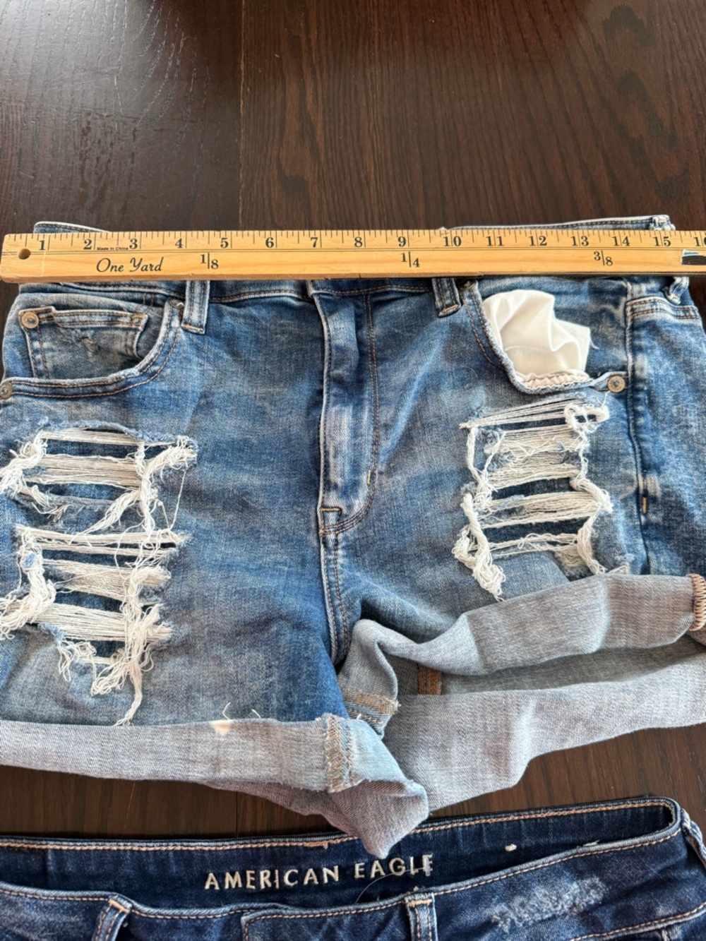 American Eagle Shorts Bundle Size 12 High Rise Distressed Button Fly (2 Pair) - Picture 2 of 13